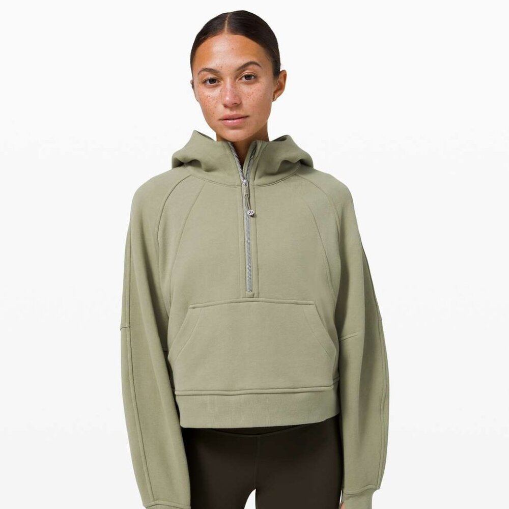 Lululemon Scuba Oversized 1/2 Zip Hoodie - Rosemary Green XS/S
